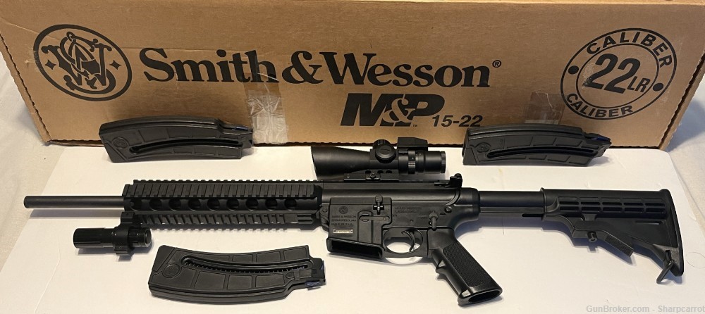 Smith and Wesson M&P 15-22 Semi Auto Rifle With Original Box-img-1