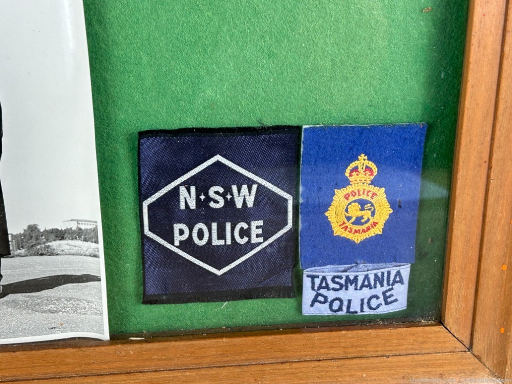 Police Badge and Patch Collection From Around the World (In Frame) Rare -img-11