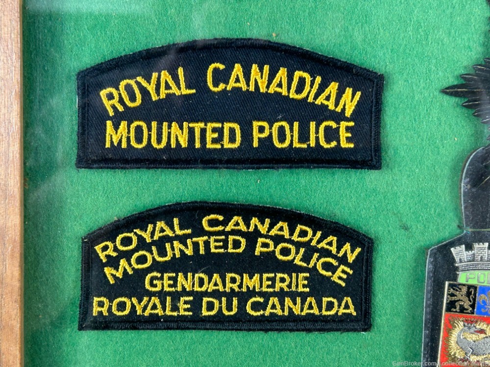 Police Badge and Patch Collection From Around the World (In Frame) Rare -img-12