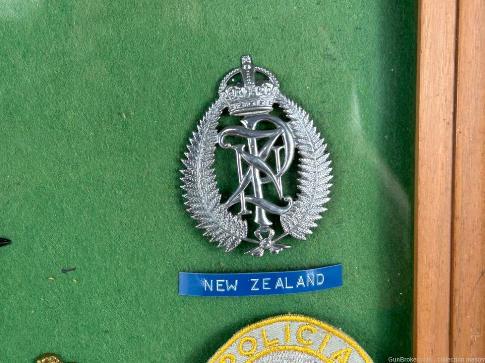 Police Badge and Patch Collection From Around the World (In Frame) Rare -img-5
