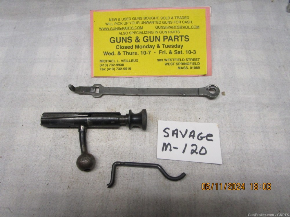 Savage model 120 .22 caliber bolt and parts.-img-1