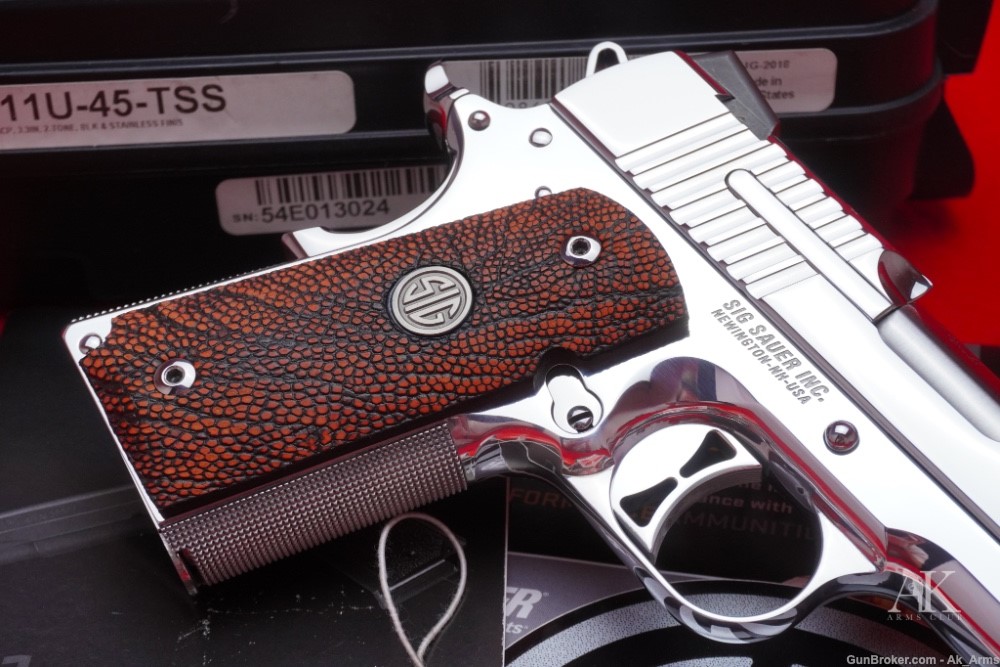 Sig Sauer Ultra Compact 1911 .45ACP *BREATHTAKING BRIGHT STAINLESS*-img-5