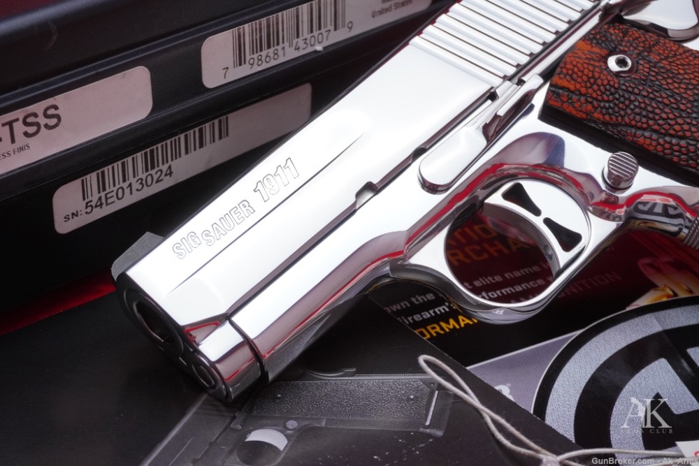 Sig Sauer Ultra Compact 1911 .45ACP *BREATHTAKING BRIGHT STAINLESS*-img-1