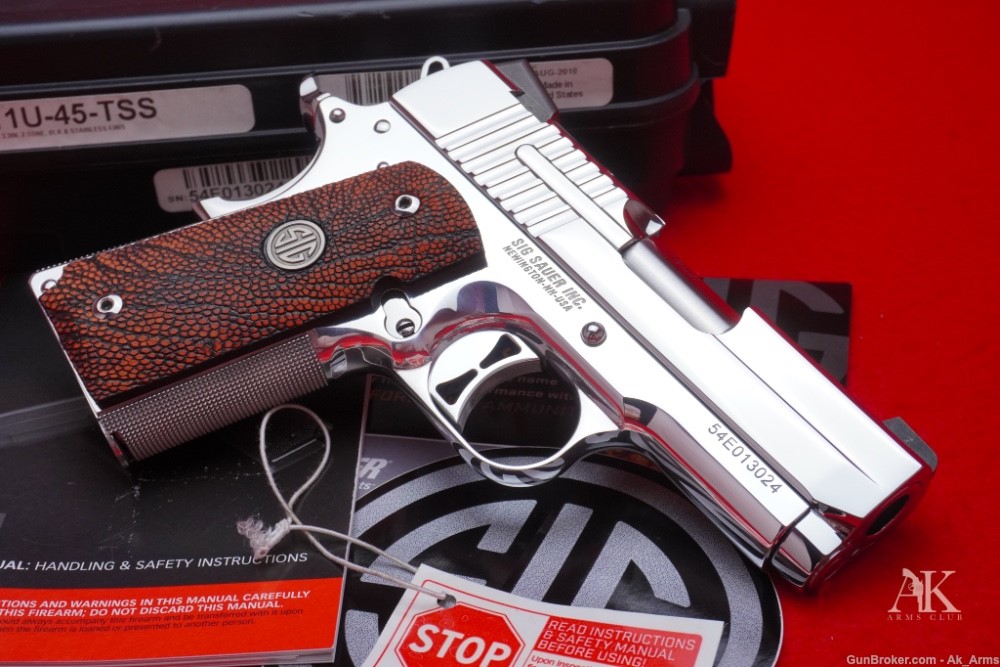 Sig Sauer Ultra Compact 1911 .45ACP *BREATHTAKING BRIGHT STAINLESS*-img-3