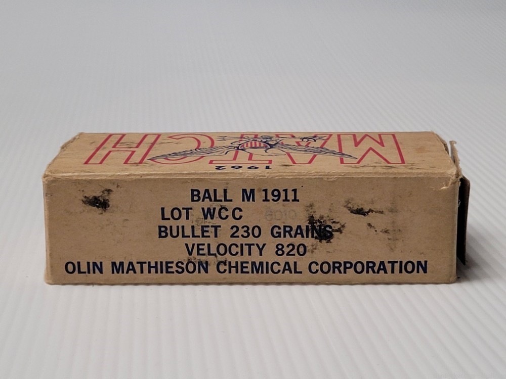 1962 - .45 Match M 1911 - 230gr. - Vintage ammo - Olin Mathieson Co. 45rds-img-2