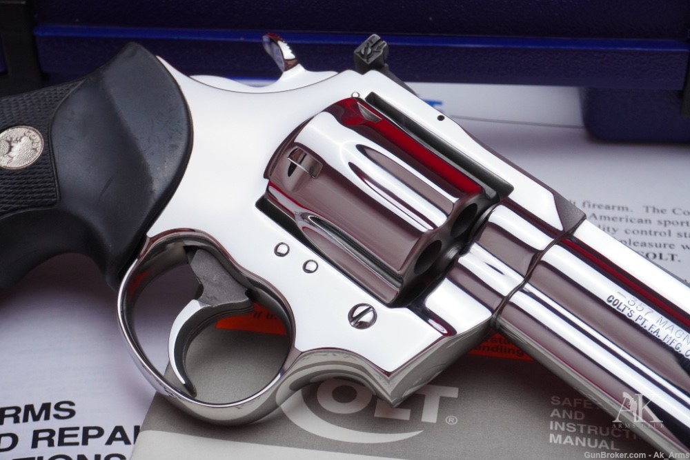 1987 Colt King Cobra .357 Mag 4" In Box *BREATHTAKING BRIGHT STAINLESS*-img-6