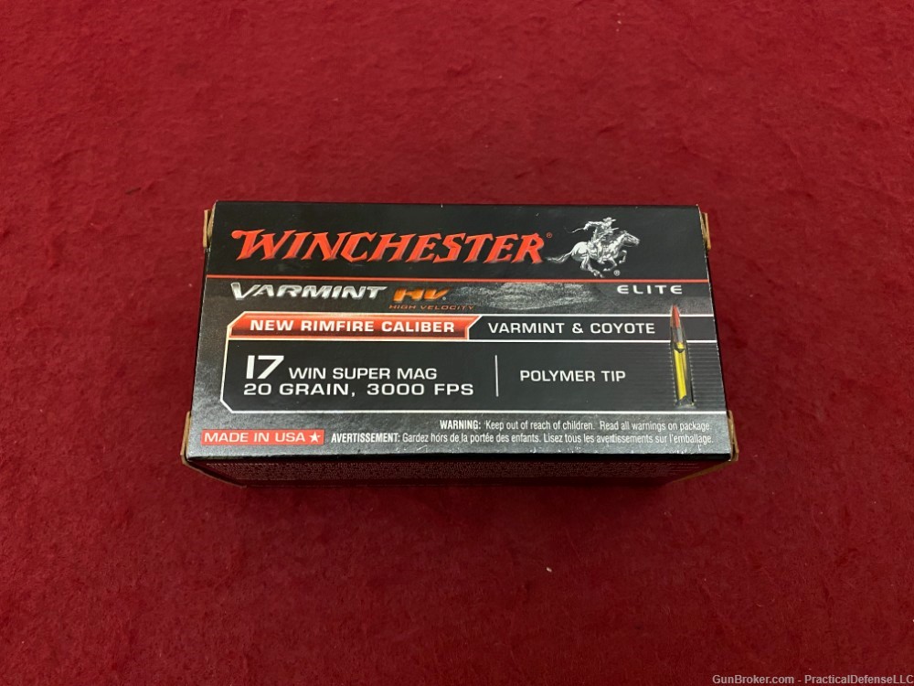 250rds .17 WSM 20 GR. V-MAX Hornady and Winchester Polymer Tip, five boxes -img-7