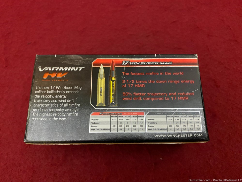 250rds .17 WSM 20 GR. V-MAX Hornady and Winchester Polymer Tip, five boxes -img-9