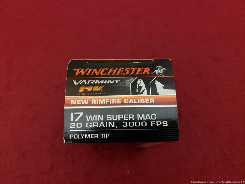 250rds .17 WSM 20 GR. V-MAX Hornady and Winchester Polymer Tip, five boxes -img-8