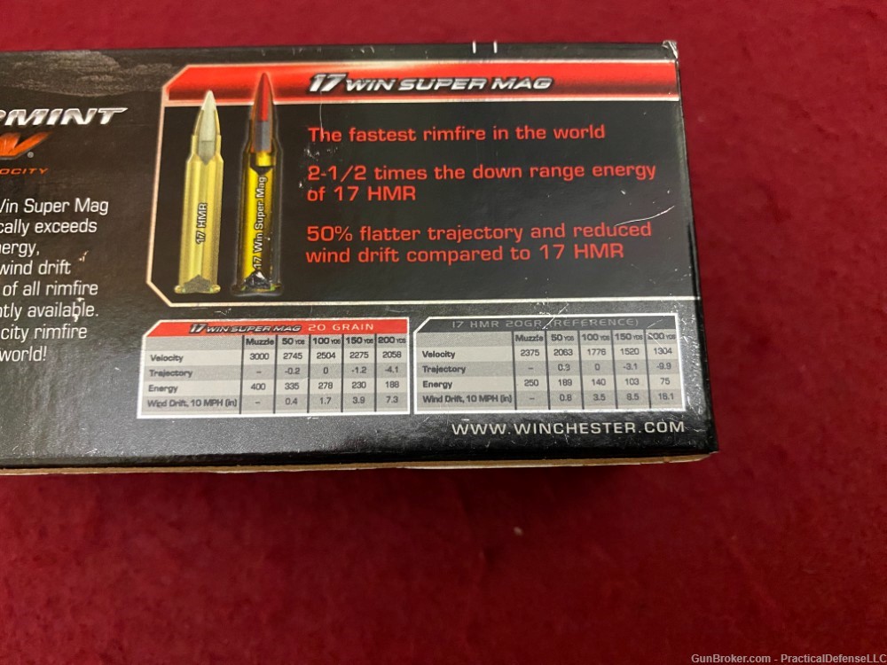 250rds .17 WSM 20 GR. V-MAX Hornady and Winchester Polymer Tip, five boxes -img-10