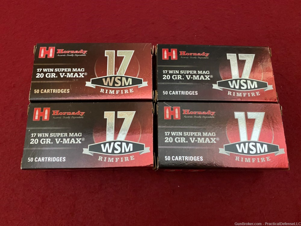 250rds .17 WSM 20 GR. V-MAX Hornady and Winchester Polymer Tip, five boxes -img-6