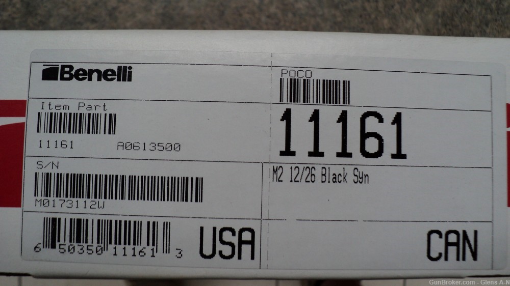 NEW Benelli M2 12 Gauge 26" Black Synthetic 11161 A0613500 .01 NR-img-13