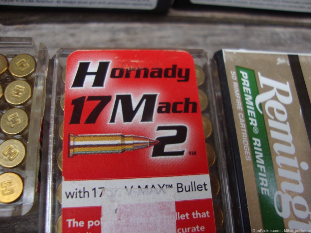 Assorted Lot ELEY 17 MACH 2 Hornady V-Max Rimfire Target Over 650 Rounds-img-9