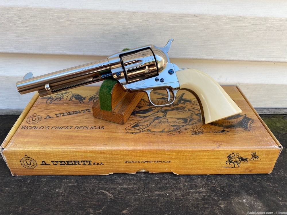 Stoeger Uberti Cody Cattleman Single Action Army 45 Colt Ivory & Nickel! -img-0