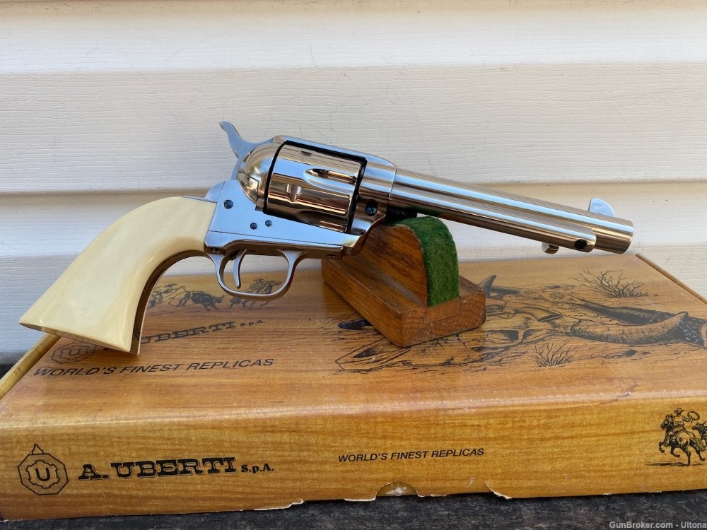 Stoeger Uberti Cody Cattleman Single Action Army 45 Colt Ivory & Nickel! -img-1