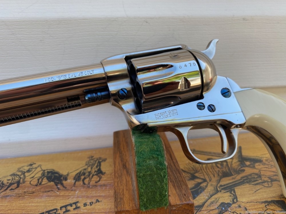 Stoeger Uberti Cody Cattleman Single Action Army 45 Colt Ivory & Nickel! -img-3