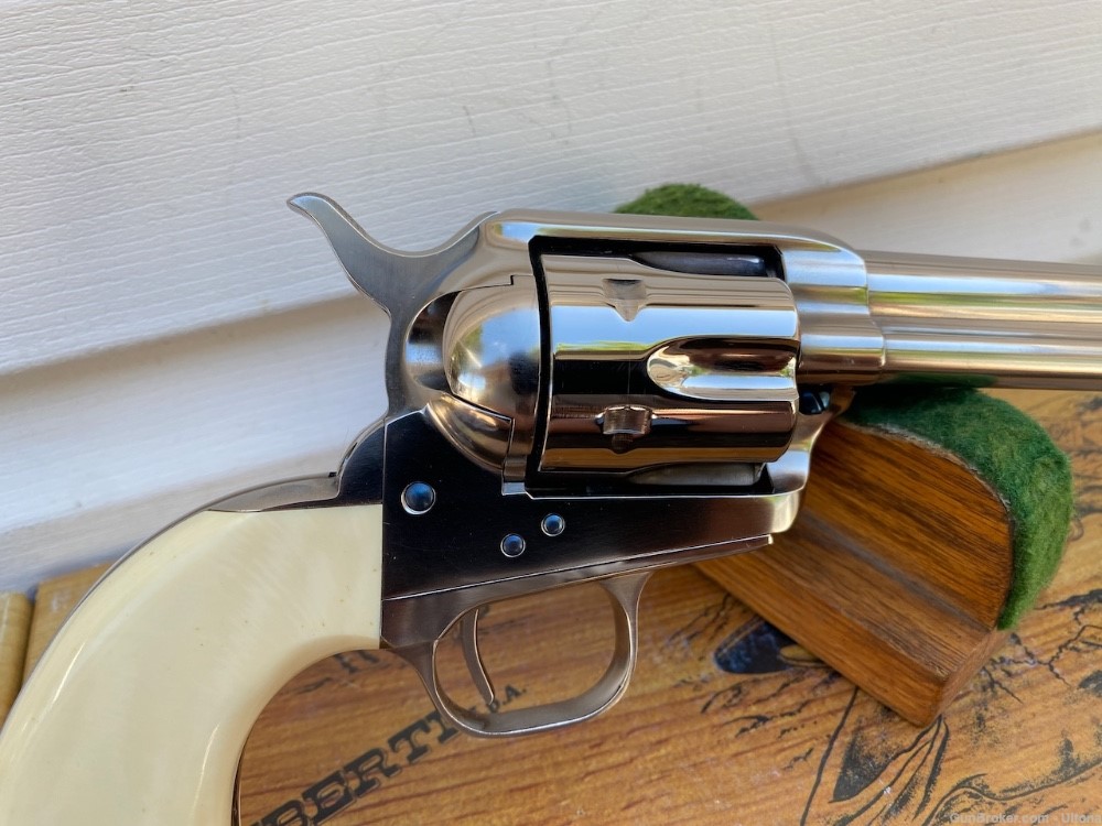 Stoeger Uberti Cody Cattleman Single Action Army 45 Colt Ivory & Nickel! -img-2
