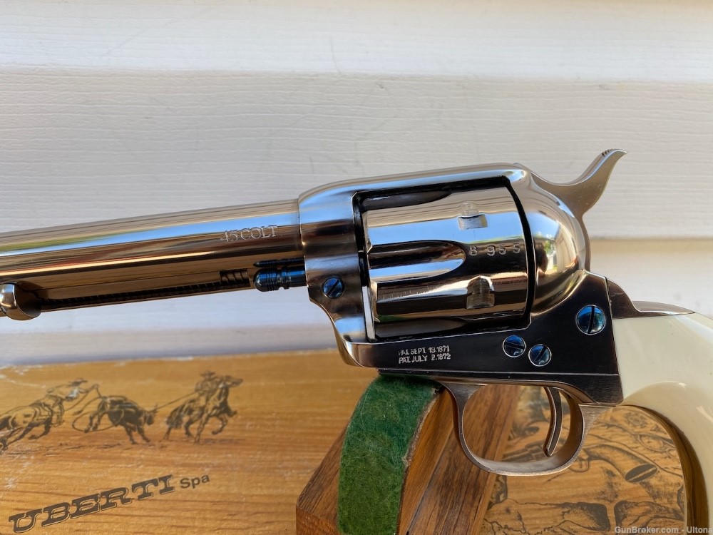 Stoeger Uberti Cody Cattleman Ivory & Nickel Single Action Army Colt  45! -img-3