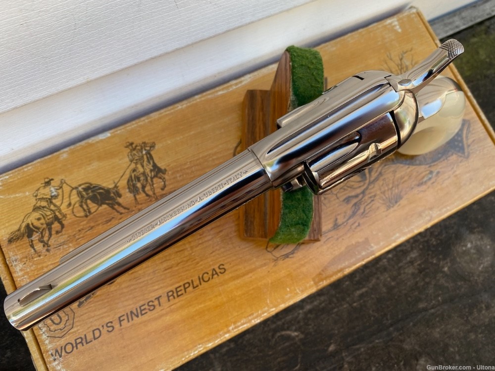 Stoeger Uberti Cody Cattleman Ivory & Nickel Single Action Army Colt  45! -img-5