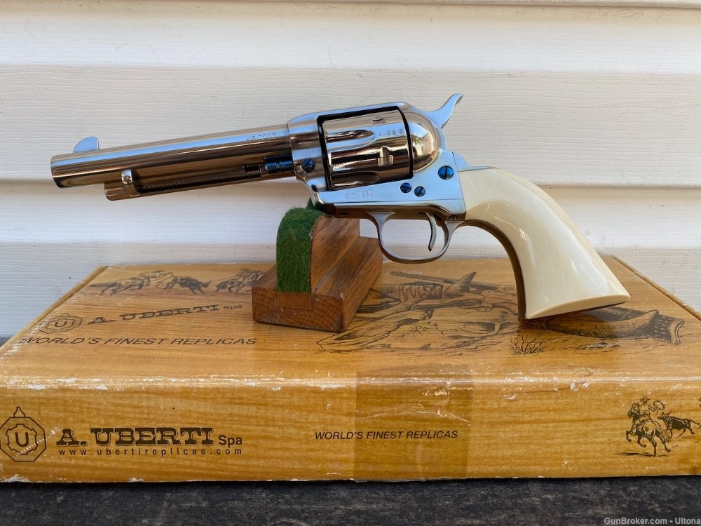 Stoeger Uberti Cody Cattleman Ivory & Nickel Single Action Army Colt  45! -img-0