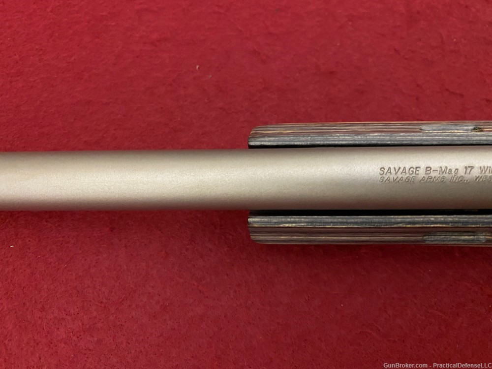Excellent Savage B-Mag 17WSM Stainless on laminate thumbhole 96972         -img-62