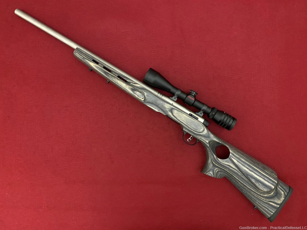 Excellent Savage B-Mag 17WSM Stainless on laminate thumbhole 96972         -img-1