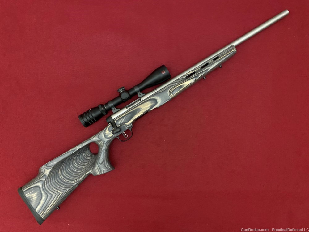 Excellent Savage B-Mag 17WSM Stainless on laminate thumbhole 96972         -img-0