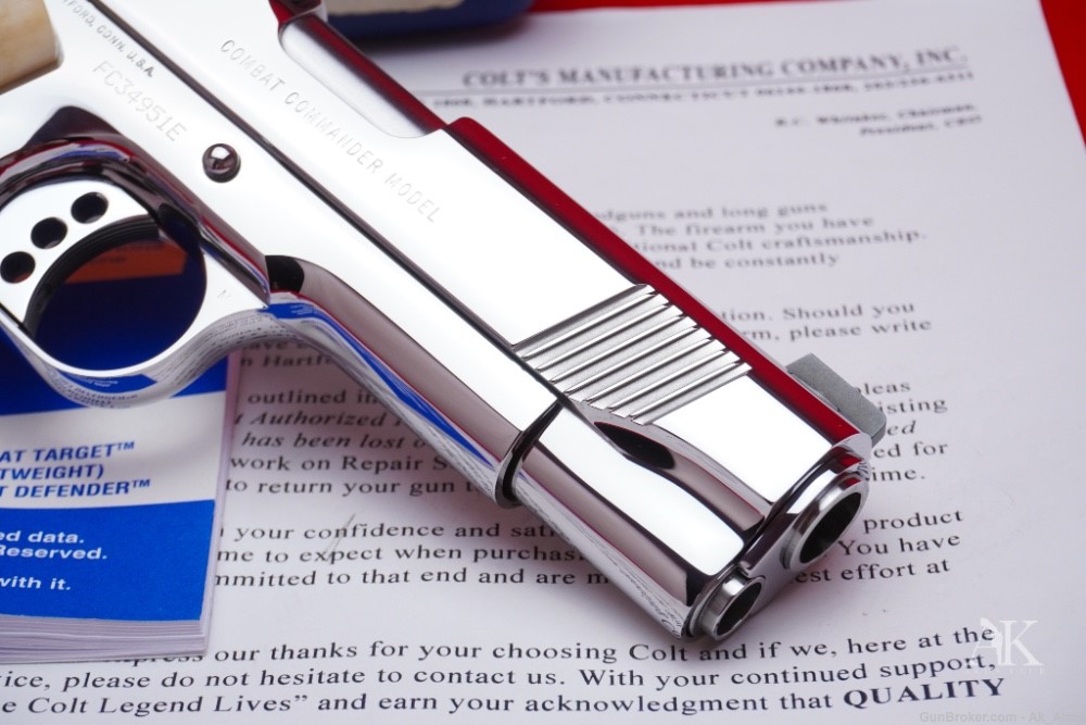 2014 Colt Combat Commander 1911 .45acp *BREATHTAKING BRIGHT STAINLESS*-img-5