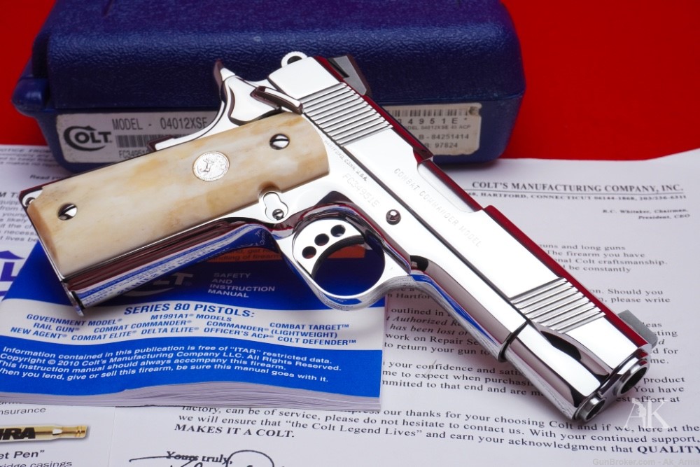 2014 Colt Combat Commander 1911 .45acp *BREATHTAKING BRIGHT STAINLESS*-img-4