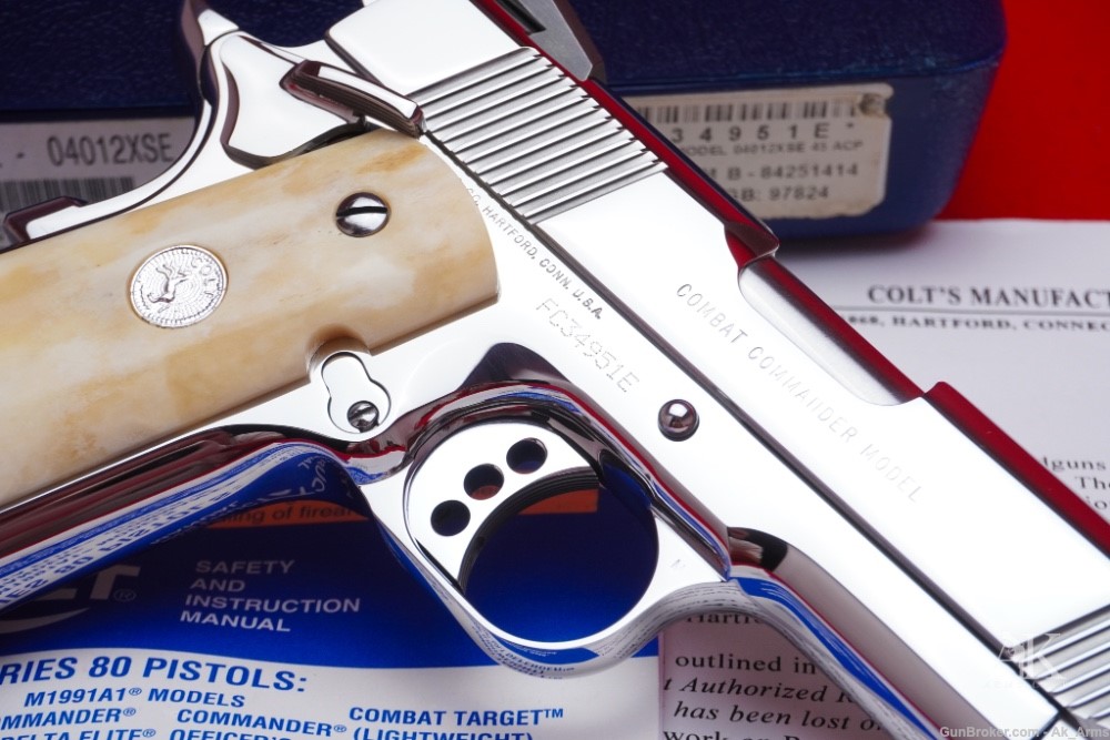 2014 Colt Combat Commander 1911 .45acp *BREATHTAKING BRIGHT STAINLESS*-img-6