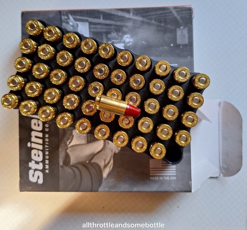 (100) rounds factory 9mm Italian Glisenti 125gr Conical nose -img-1