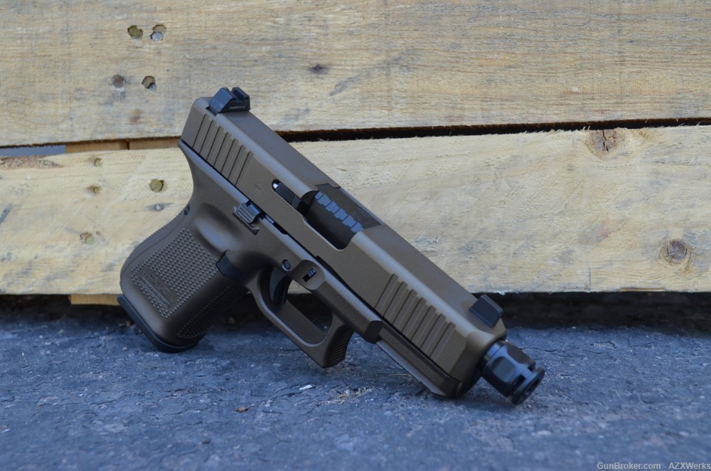 Glock 19 Gen 5 9mm X-Werks Midnight Burnt Bronze Griffin TB Supp NS G5 New-img-1