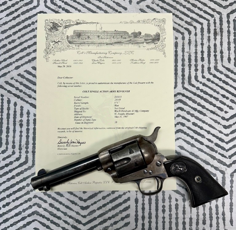Colt Single Action Army 1st Generation 38 WCF Made in 1907!!-img-0