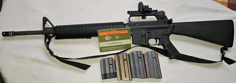 COLT Sporter Target AR-15 20" Barrel  Hard Case & many accessories included-img-0