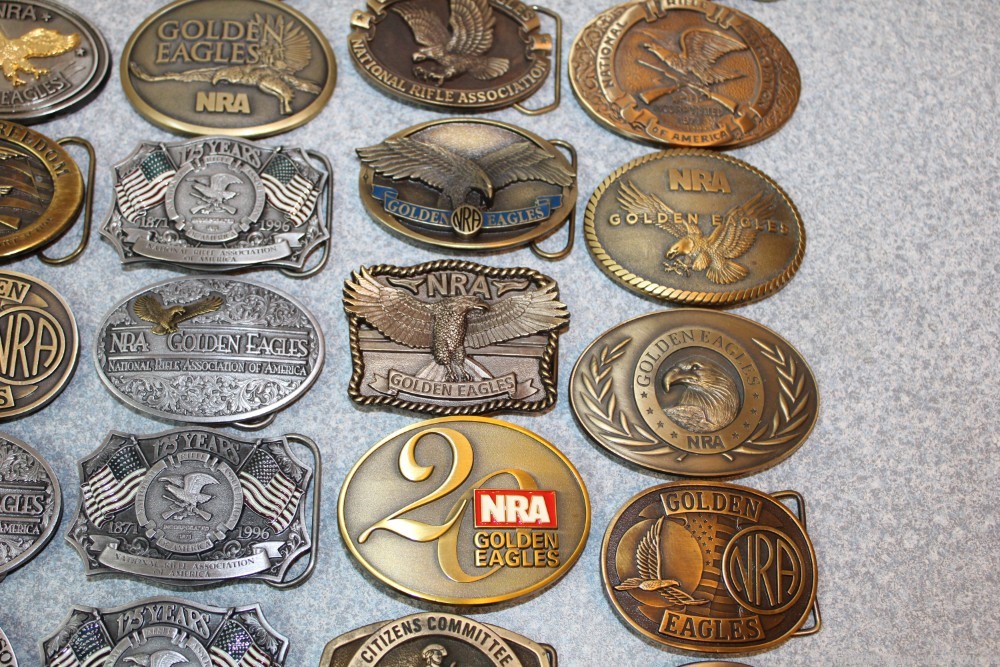 Belt Buckles: 20 beautiful NRA Golden Eagles;  10 NRA; 10 Misc-img-6