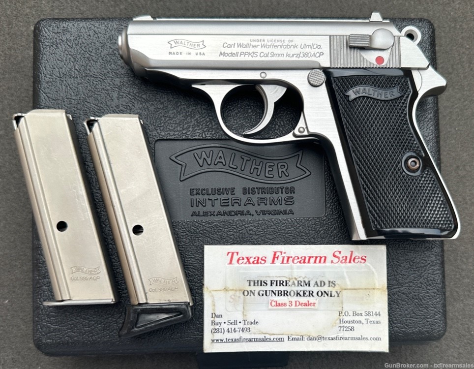 Walther PPK/S .380 ACP, Stainless Steel, Discontinued Interarms-img-0