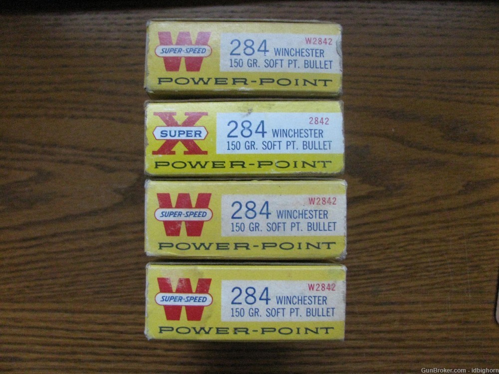 4- Empty Ammo Boxes 284 Winchester 150 gr. PP W/Inserts 284 win-img-0