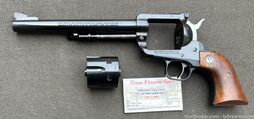 Ruger New Model Blackhawk .30 Carbine, 7.5", 1979, CA OK-img-30