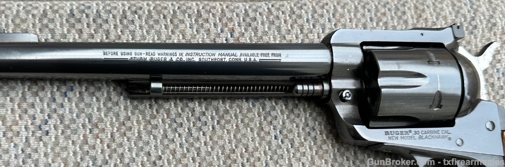 Ruger New Model Blackhawk .30 Carbine, 7.5", 1979, CA OK-img-7