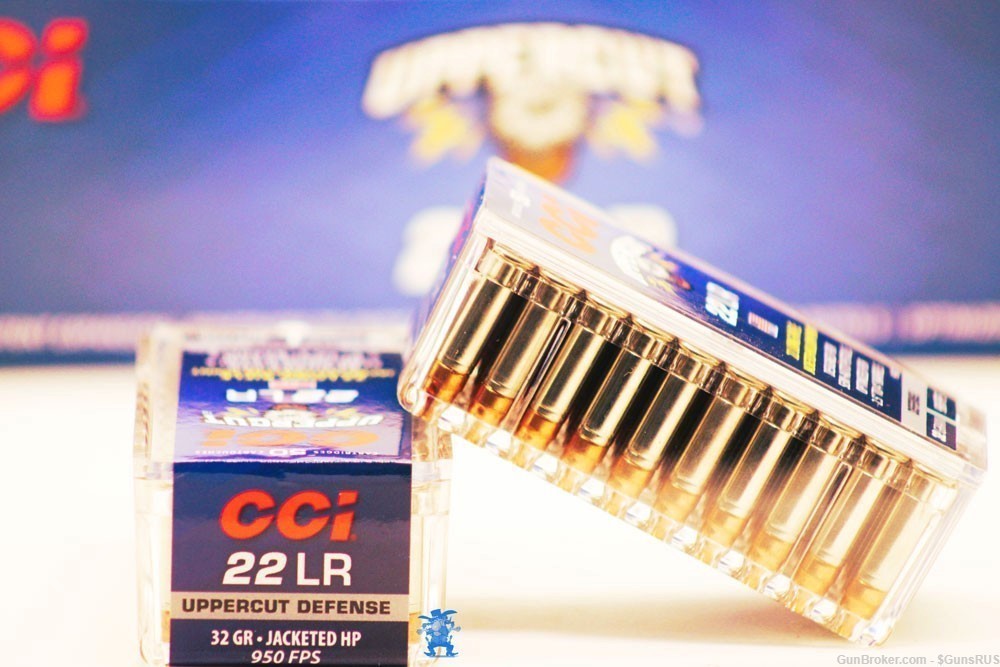 CCI .22 LR 32 Grain JHP UPPERCUT DEFENSE Semi-Auto Pistol Ammo 100 Rounds-img-1