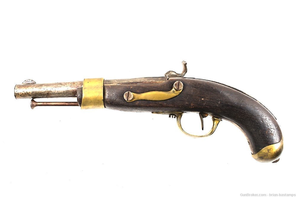 French Napoleonic-Era Type .65 Cal Percussion Conversion Pistol (Antique)-img-1