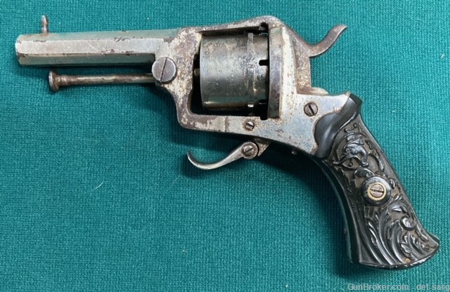 Unknown 32 caliber pinfire, folding trigger revolver-img-3