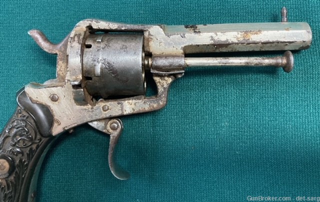 Unknown 32 caliber pinfire, folding trigger revolver-img-2