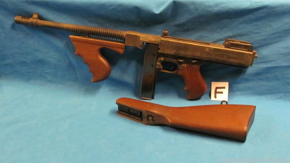 (F) MGC 1921 Thompson SMG Modelgun Corporation Tokyo Japan Blank Firing Gun-img-10