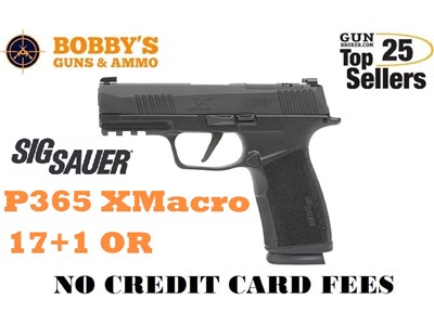 Sig Sauer 365XCA9BXR3 P365 XMacro 9mm Luger 17+1 OR- NO THUMB SAFETY