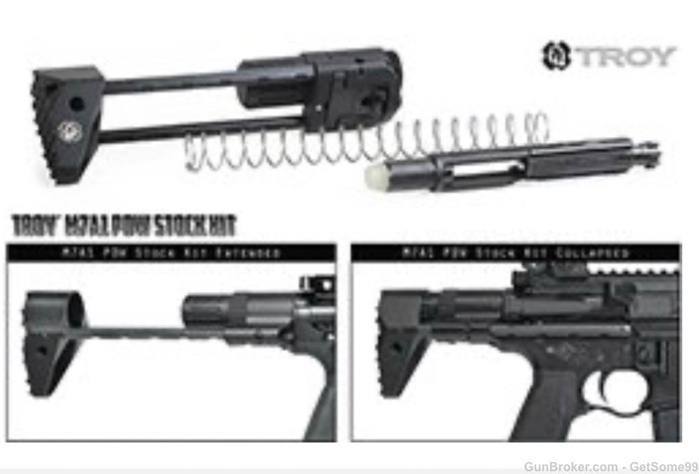Troy Industries M7A1 PDW  Collapsible Stock AR 15 -img-9