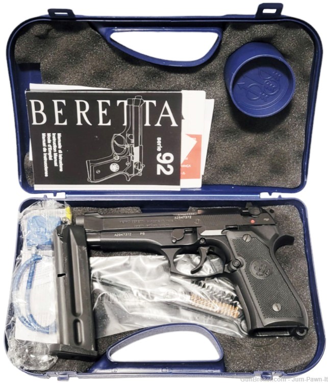 BERETTA 92FS 9mm PB 4.9" BARREL ITALIAN SEMI-AUTOMATIC PISTOL w/ MAG + CASE-img-9
