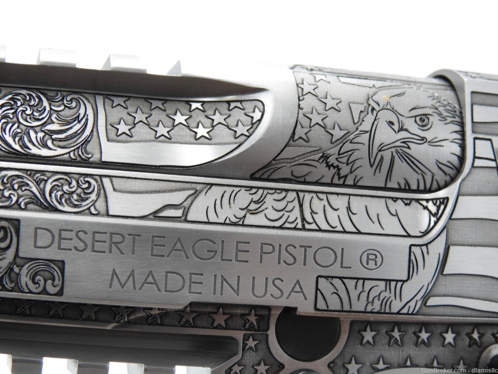 RARE Custom Engraved Desert Eagle DE50SRMB Mark XIX .50 AE 4TH OF JULY-img-27
