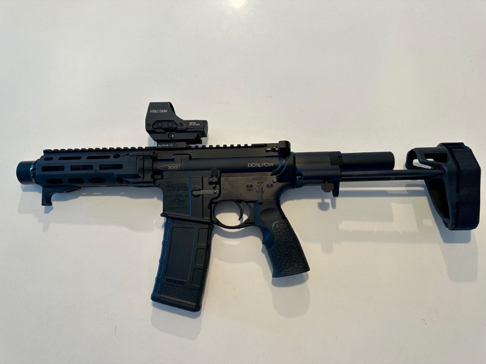 Daniel Defense DDM4 PDW Pistol 300 AAC BLK w/ optic *LIKE NEW* condition! -img-1