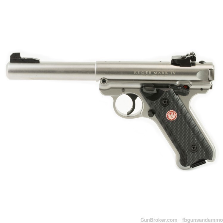 IN STOCK! NEW RUGER MKIV TARGET 22 5.5 BULL STAINLESS MARK IV LR 22LR 5 NIB-img-3